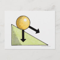 Ilustracion de la bola moviéndose por una pendient