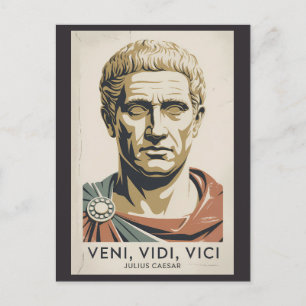 Postal Ilustración de la cita de Julio César del Imperio