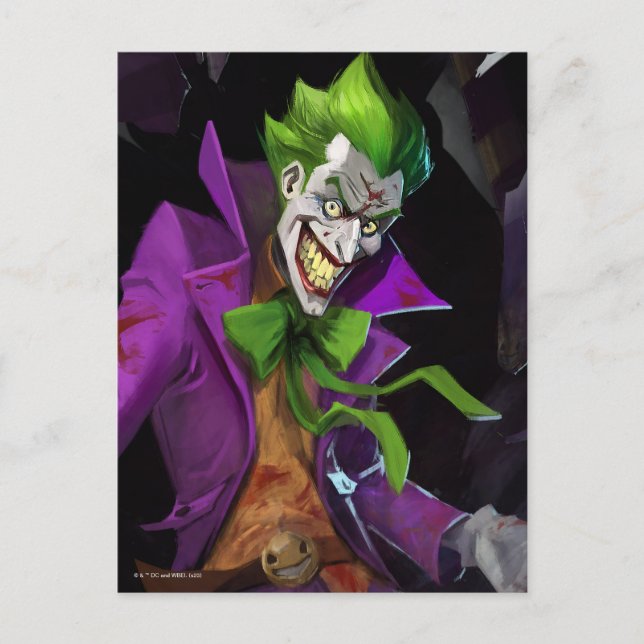 Postal Ilustración de la Crisis Infinita del Joker (Anverso)