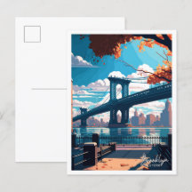 Ilustracion de la época de viajes de Brooklyn New