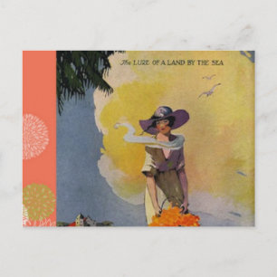 Postal Ilustracion de la época del siglo XIX: A orillas d