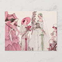 Ilustración de la fiesta nupcial Art Déco vintage
