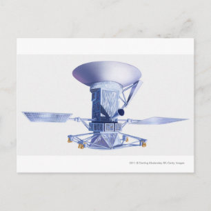 Postal Ilustracion de la nave espacial de Magellan