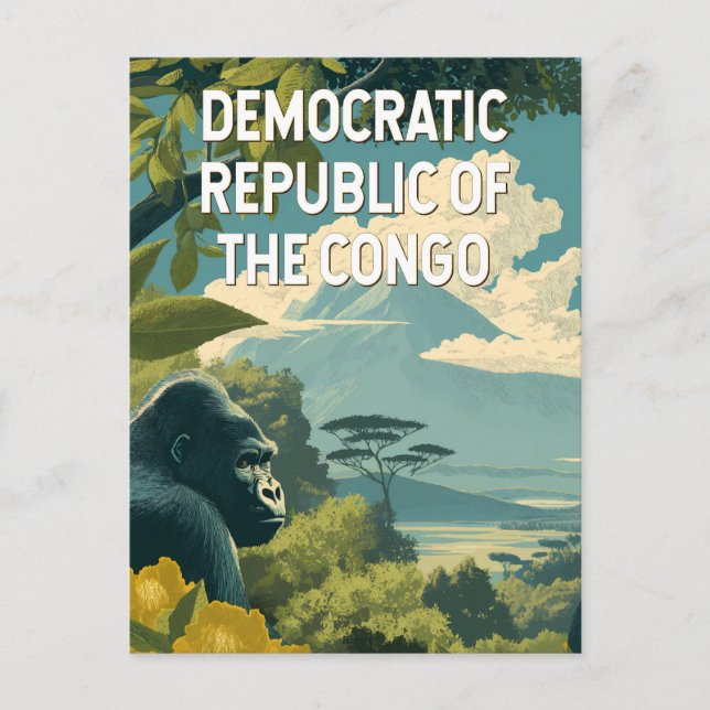 Postal Ilustracion de la República Democrática del Congo (Anverso)