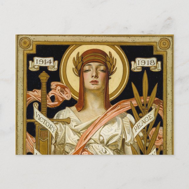 Postal Ilustracion de la Victoria de la Gran Guerra, 1918 (Anverso)