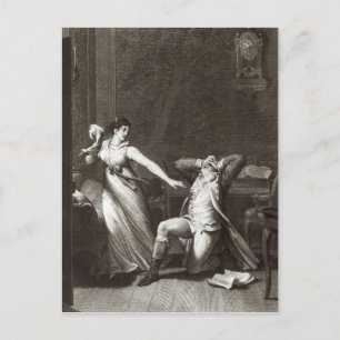 Postal Ilustracion de 'Las penas de Werther'