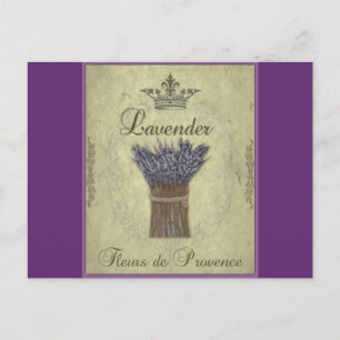 Postal Ilustracion de lavanda no 2