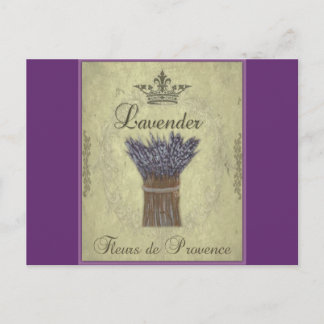 Postal Ilustracion de lavanda no 2