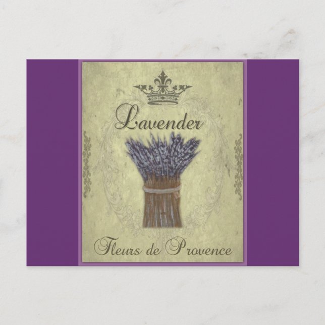 Postal Ilustracion de lavanda no 2 (Anverso)