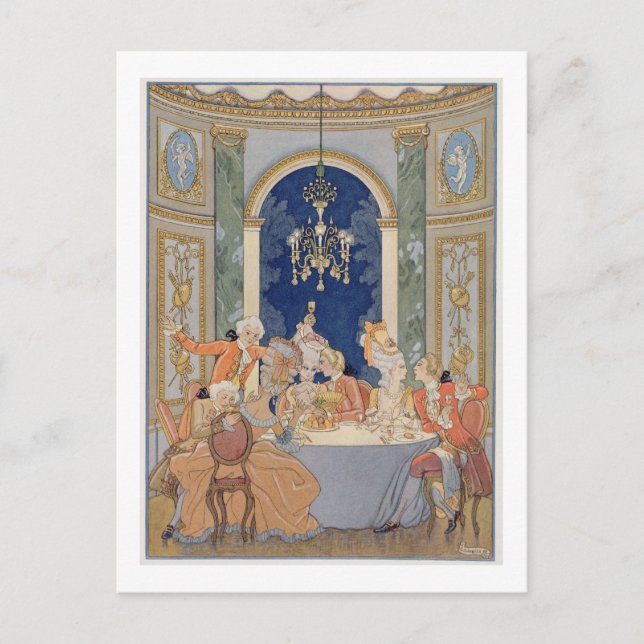 Postal Ilustracion de 'Les Liaisons Dangereuses' por Pi (Anverso)