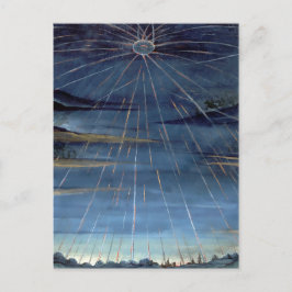 Postal Ilustracion de libros de cometas de época Mitterna