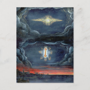 Postal Ilustracion de libros de cometas de época Pertica