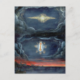 Postal Ilustracion de libros de cometas de época Pertica