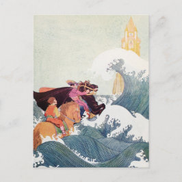 Postal Ilustracion de libros de historias antiguas: Un gr