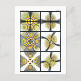 Postal Ilustracion de libros de texto de física de anillo