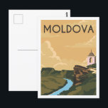 Postal Ilustracion de lugar de viaje famoso en Moldavia<br><div class="desc">El famoso paisaje del Ilustracion en el lugar de viaje de Moldavia</div>