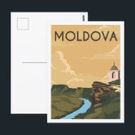 Postal Ilustracion de lugar de viaje famoso en Moldavia<br><div class="desc">El famoso paisaje del Ilustracion en el lugar de viaje de Moldavia</div>