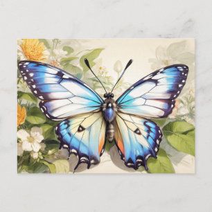 Postal Ilustración de mariposa bastante creativa