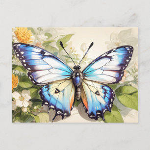Postal Ilustracion de mariposa creativa de bonito