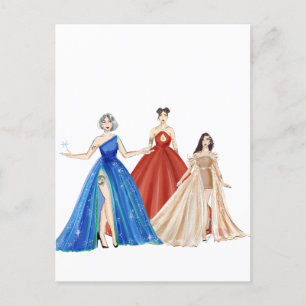 Postal Ilustracion de moda