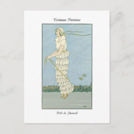 Postal Ilustracion de moda Barbier Bella Artes Robe Nanso