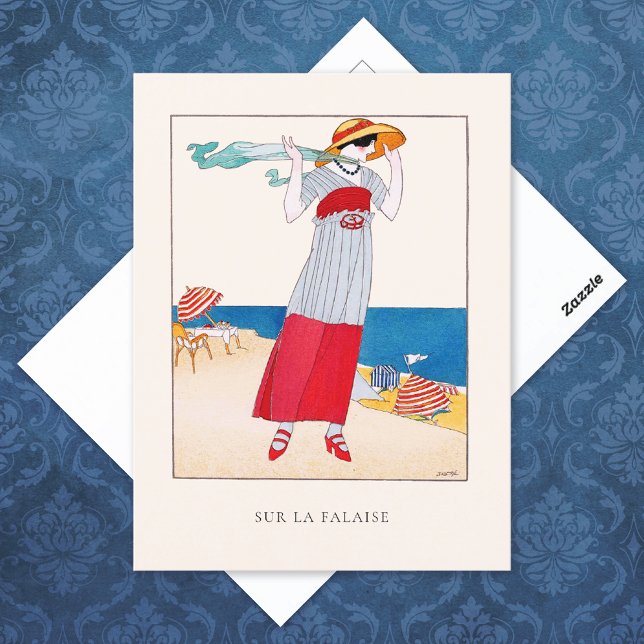Postal Ilustracion de moda francés Javier Gose Seaside (Subido por el creador)