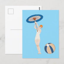 Ilustracion de moda Georges Barbier Au Lido 1924