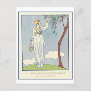 Postal Ilustracion de moda Redfern de 1914