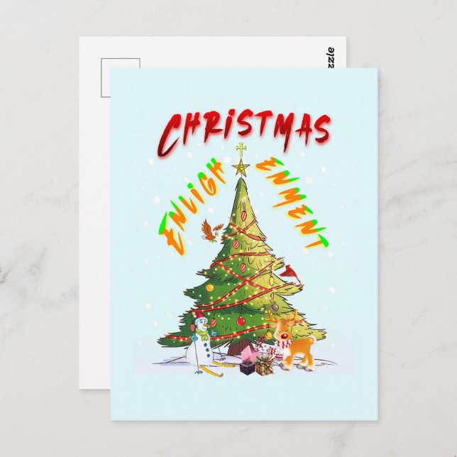 Postal Ilustración de navidades (Anverso / Reverso)
