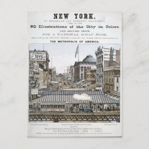 Postal Ilustracion de Nueva York