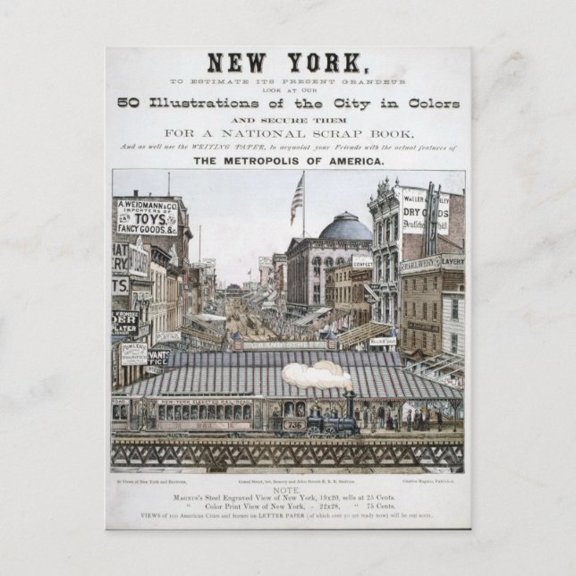Postal Ilustracion de Nueva York (Anverso)