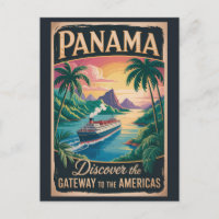 Ilustración de paisaje de Panamá Arte de viaje vin