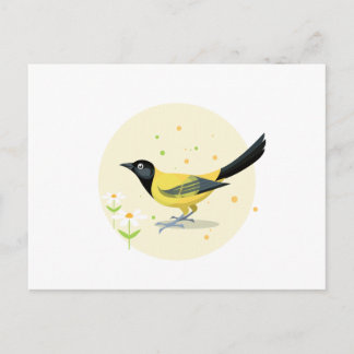Postal Ilustracion de pájaro