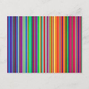 Postal Ilustracion de patrón de franjas coloridas