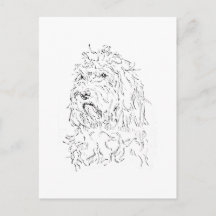 Ilustración de perro, arte adorable de Cockapoo