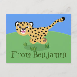 Postal Ilustracion de personalizado con queso lindo