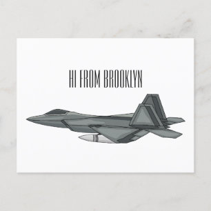 Postal Ilustracion de personalizado de aviones de combate