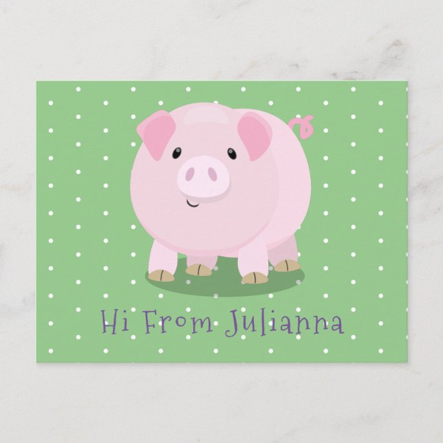 Postal Ilustracion de personalizado de costillar de cacer (Anverso)