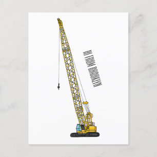 Postal Ilustracion de personalizado de excavadora Draglin