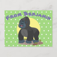 Ilustracion de personalizado de gorila grande y fe