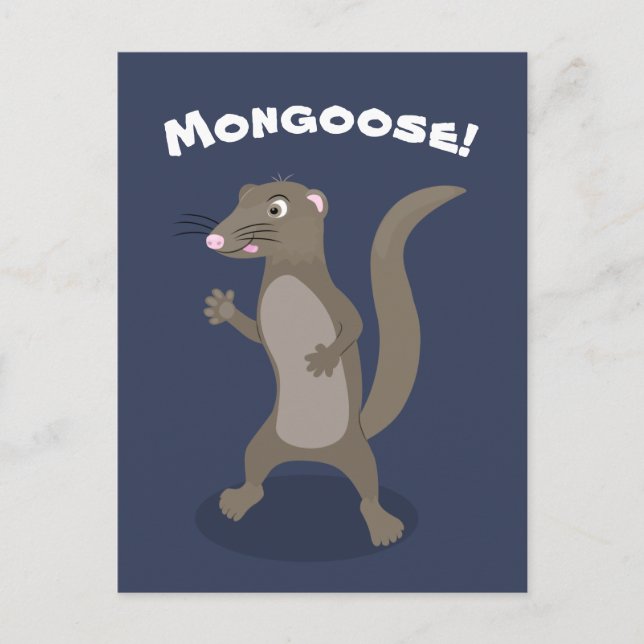Postal Ilustracion de personalizado de mongosis suave (Anverso)