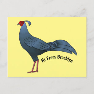 Postal Ilustracion de personalizado de pájaro de fuego si
