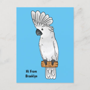 Postal Ilustracion de personalizado de pájaro de paraguas