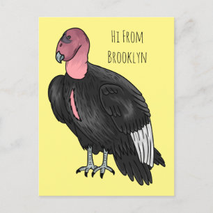 Postal Ilustracion de personalizado de pájaro del cóndor 