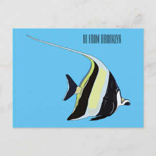 Postal Ilustracion de personalizado de peces moro
