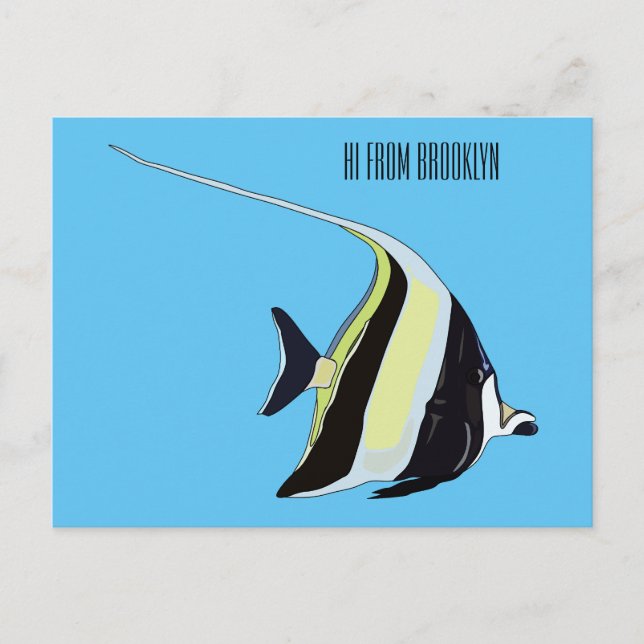 Postal Ilustracion de personalizado de peces moro (Anverso)