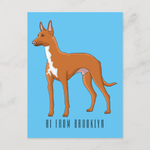 Postal Ilustracion de personalizado de perro perrito