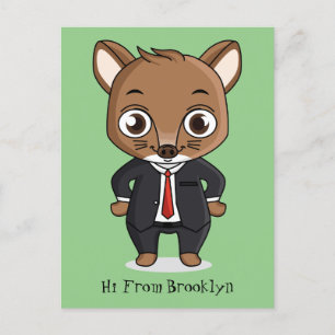 Postal Ilustracion de personalizado de rata