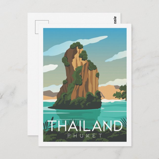 Postal Ilustracion de Phuket Thailand (Anverso / Reverso)