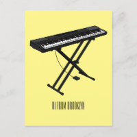 Ilustracion de piano personalizado de teclado